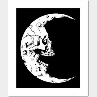 The MOON SKULL (simple version) Posters and Art